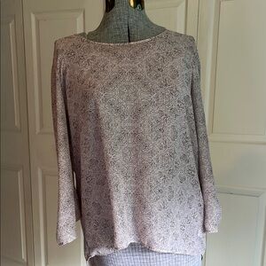 Lavender blouse with open strappy back